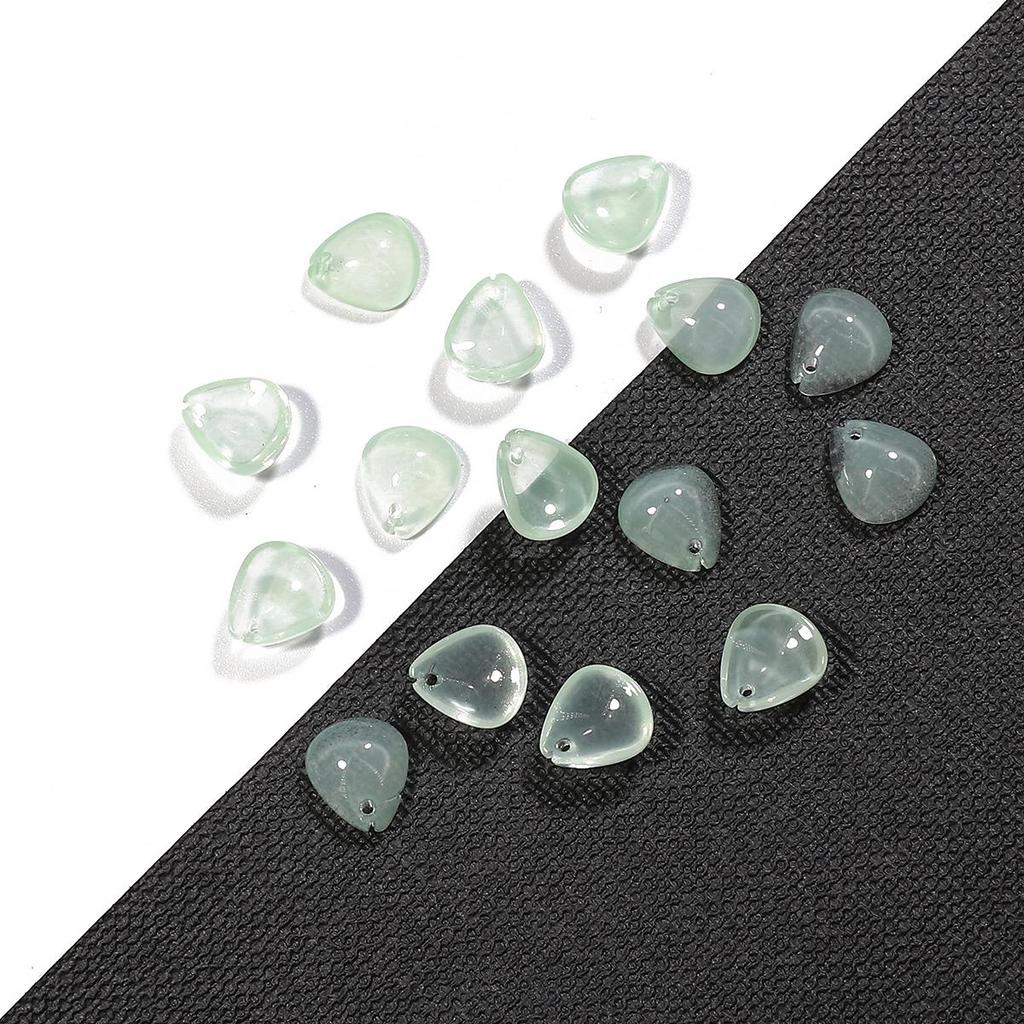 10 Stück 12 x 10 mm kleine Löffel-Blumen-Charms, Glasperlen für Schmuckherstellung, DIY-Armband, Halskette, Ohrringe, Zubehör