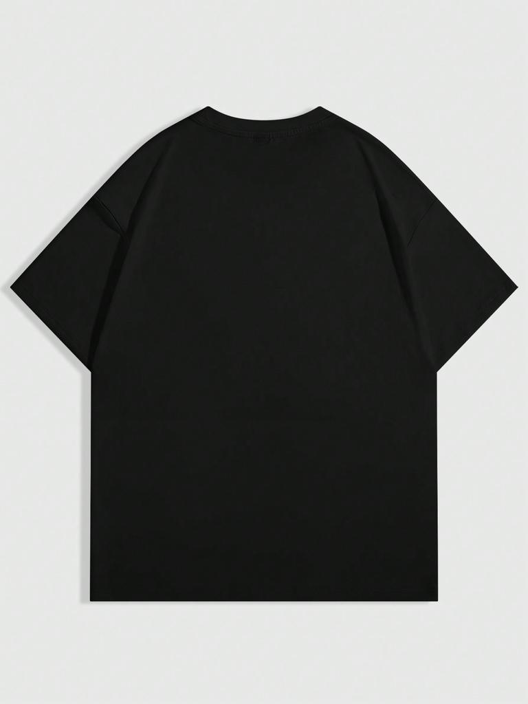 ROMWE Street Life Men's Summer Printed Short Sleeve Casual T-Shirt With Characters