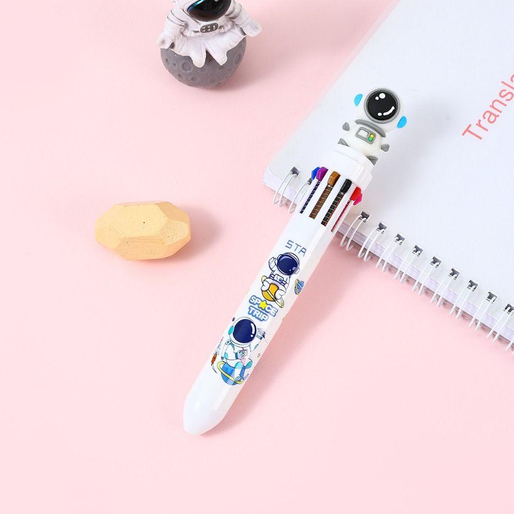 Astronaut 10 Colors Ballpoint Pen Multifunctional Multicolored Pen Student Stationery