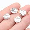 Twisted-Pattern Small-Hole Spacer Beads Mini Antique Bronze Silver Jewelry Making String Beads Separator