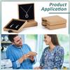 Cardboard Jewelry Set Storage Drawer Boxes, Jewelry Organizer Cases for Bracelets & Necklaces, Square, BurlyWood, 8x8.05x1.85cm