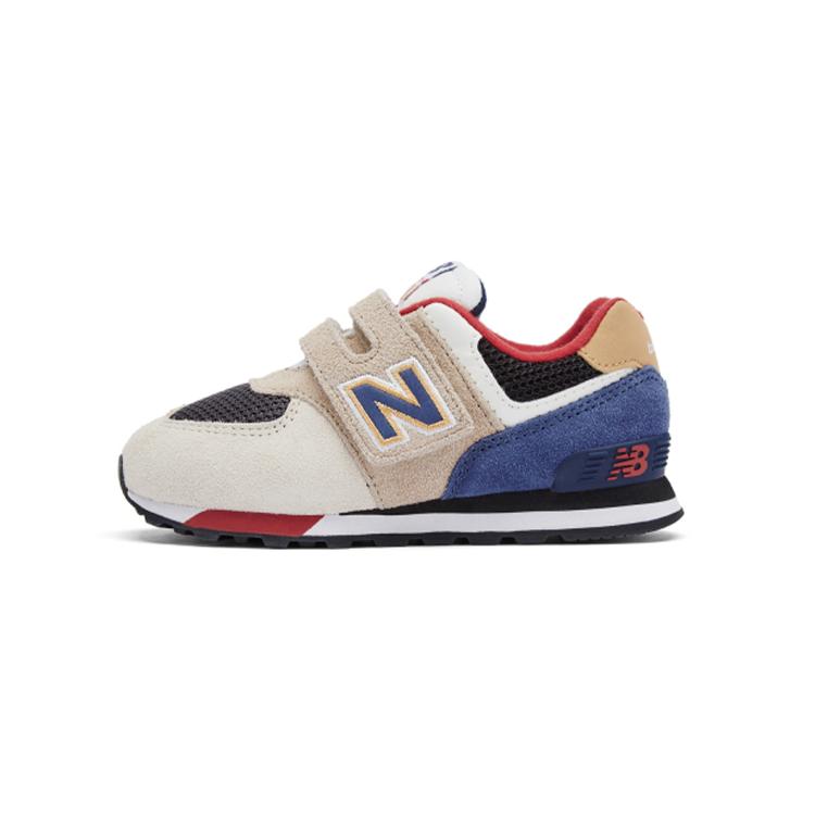 

New Balance Comfortable Abrasion Resistant Low top Toddler Shoes Beige Dark Blue Infant And Toddler IV574LC1