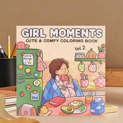 Cute Cartoon Coloring Book Educational Painting Gift Graffiti Painting Book Stress Relief Paperback for Adults And Teens