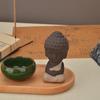 1PC Little Monk Incense Burner Ceramic Bowl Set  Brass Smoke Backflow Incense Holder