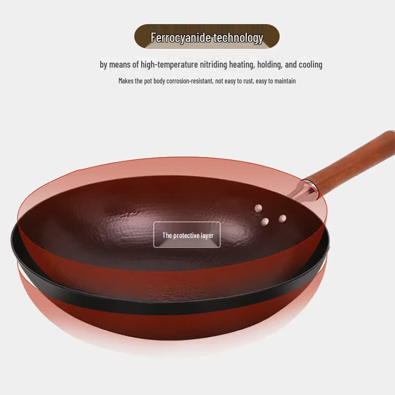 COOKER KING Extreme Iron Series 32cm Handmade Round Bottom Wok