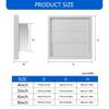 Strong ABS Ventilation Cover Square Louver Design Erosion Resistant Modern Style Vent Covers for Indoor Outdoor Use