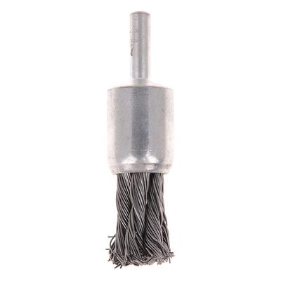 20mm drátěný kartáč s uzlem na konci, nerezový, s 1/4" stopkou pro úhlovou brusku