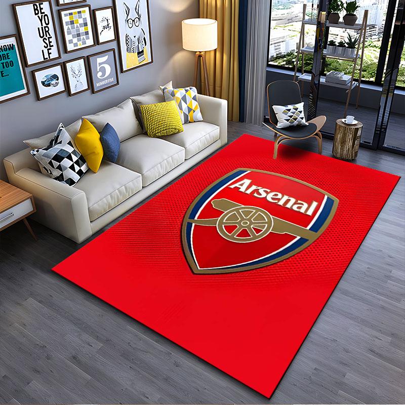 Arsenal Logo Red Shield Carpet suitable as a non-slip mat for the living room or bedroom sofa