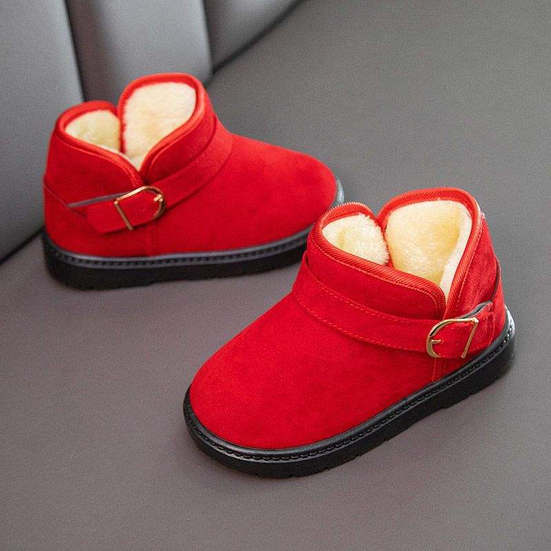 

Children s snow boots boys and girls shoes baby short boots winter velvet non-slip children s boots warm shoes large cotton shoes 38 yards inner length 22.5 cm