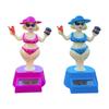 Solar Car Dashboard Decoration Cute Beach Girl Swing Ornament Couple Style Dancing Figure