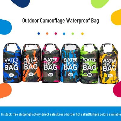 Bolsa Impermeável Camuflada de PVC para Exterior: Portátil, Leve, Ombro Simples/Duplo, para Esportes, Drifting, Natação.