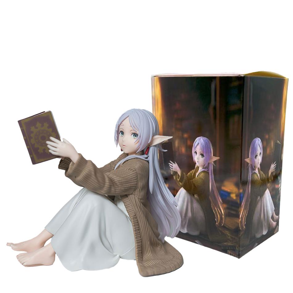 12CM Frieren Beyond Journey End Anime Figure Desktop Cute Night-suit Action Figurine Collection Model Toys s Kid Friendly Entertaining Fun Play Safe