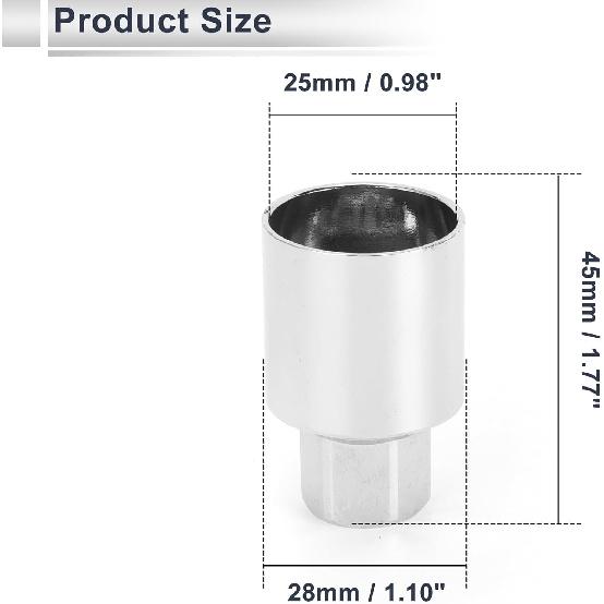 Vehicle Wheel Lock Lugnut for Jeep Compass #803 Anti-theft Screw Nut Removal Key Socket 1pc