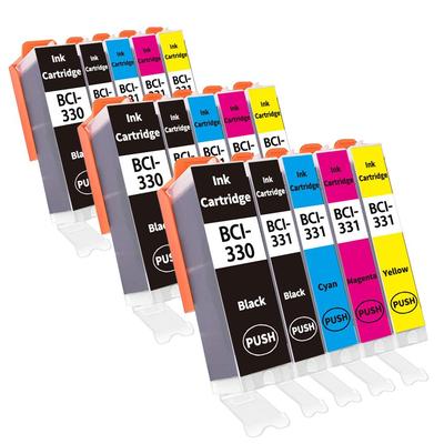 BINGSTARONE Canon Compatible Ink with PIXUS PIXUS PIXUS and PIXUS Ink Cartridge Level Individually Large Capacity BCI-330 BCI-331 Cartridges, 5-Color,