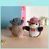 Penguin Plush Keychain With Bow Hat Cute Soft Toy For Bag Decor