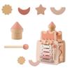 Early Education 5-in-1 Wooden Castle Toys Shape Sorter Dollhouse Shape Wooden Toys  Parent-Child