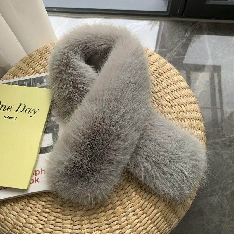 New Imitation Fox Hair Scarf Hair Hair Scarf Women's Versatile Autumn and Winter Fur Collar Thickened Long Neck Scarf