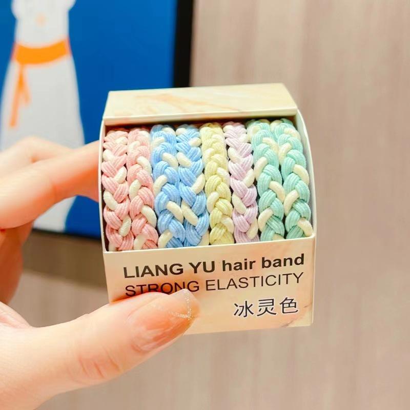 Candy Color Elastic Hair Bands for Women's High Elastic Hair Circle Rope Hair Accessories Headwear Headdress