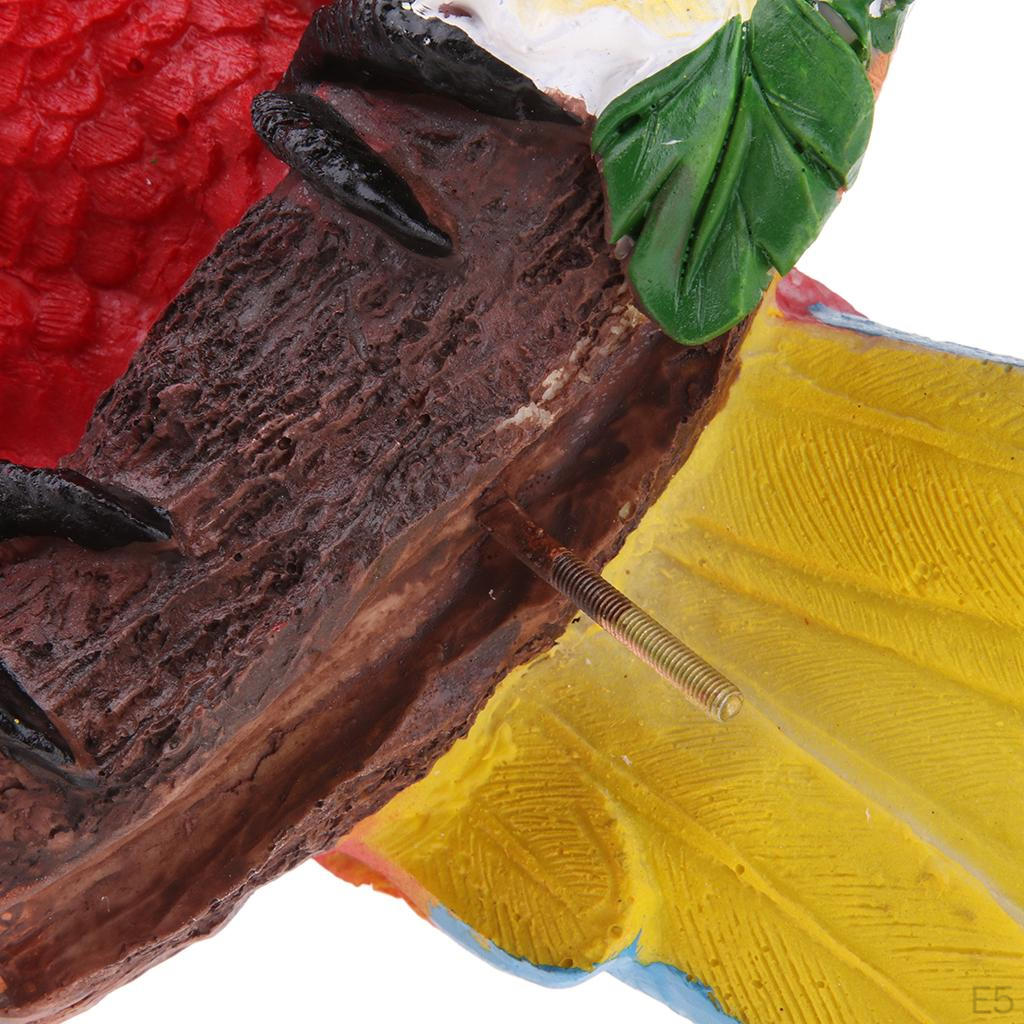 Parrot Figurines Birds Crafts Hanging Ornament Sculptures