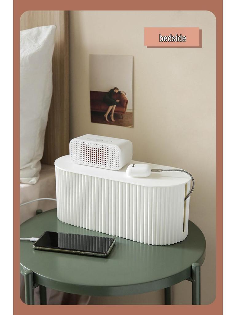 Cross-Border Electric Power Strip Organizer: Dustproof Cable Management Box for Desktop Storage