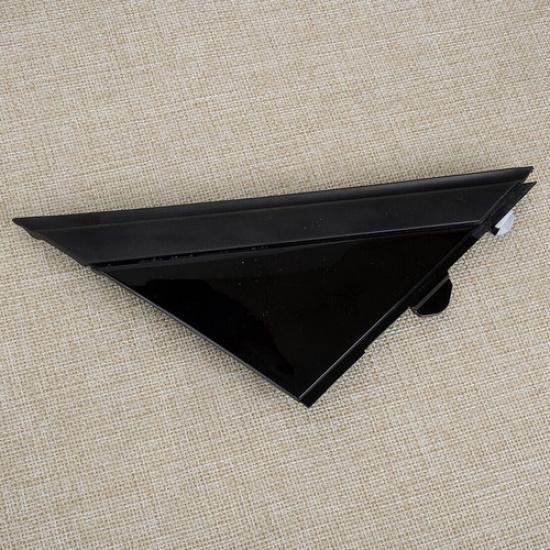 Fit For Fiat 500 Door Mirror Triangle Flag Cover Moldings Right Glossy Black