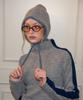 SALON DE YOHN Ribbon Bonnet Hat_ Gray