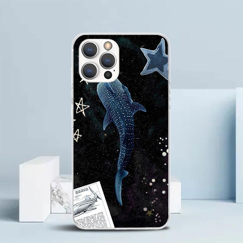 Ocean Whale Shark Soft Cover for iPhone 16 17 Air 15 14 Pro Max 16E Phone Case 13 Mini 12 11 7 SE 8 Print Pattern Fit Cases 16 1