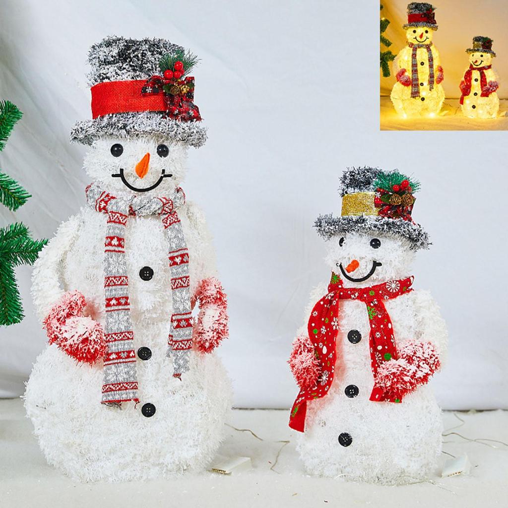 Christmas Figurine Artwork Gift Snowman Statue for Living Room Hotel Desktop 55 cm