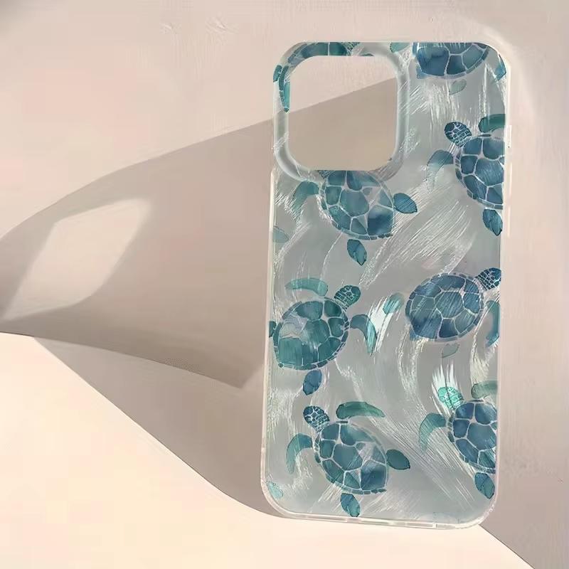 

Glossy Colorful Shell Summer Ocean Pattern Phone Case For iPhone 17 Pro Max 16 15 Pro 14 13 12 11 17Air 16 Plus Protective Cover iPhone 14 Plus