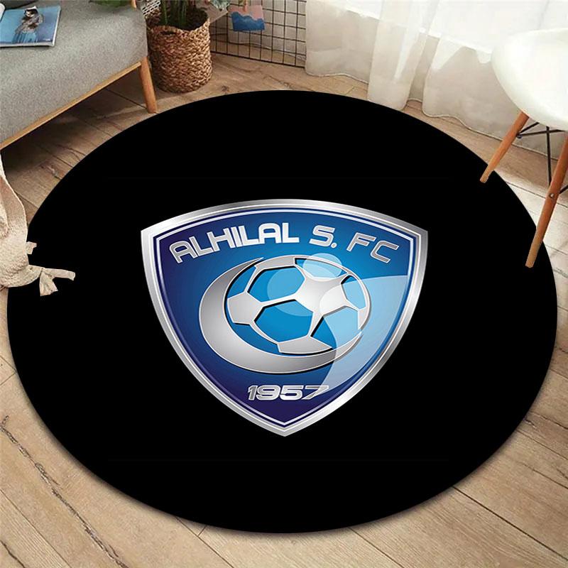 Al Hilal SFC Round Area Rug,Carpet Rug for Living Room Bedroom Sofa Playroom Decor,Non-slip Floor Mat