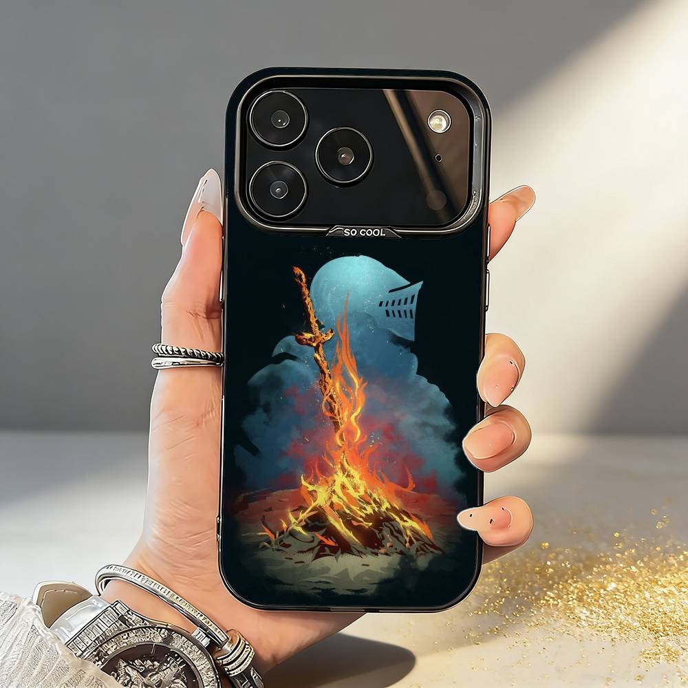 

D-Dark S-Souls Game Phone Case For iPhone17,16,15,14,13,12,11,Pro,MAX White Matte Shockproof Cover iPhone15pro