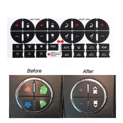 1 Pcs AC Dash Button Repair Stickers  For GMC GMC Vehicles - Fix Ruined Faded A/C Center Controls Car