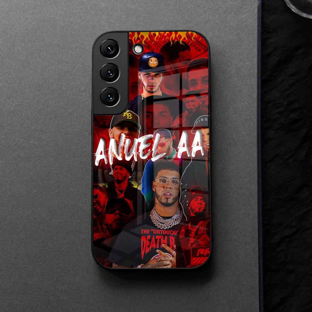 A-Anuel AA Phone Case Glass For Samsung Galaxy S21 S26 S25 S22 S20 S24 S23 Ultra Fe Plus A16 A34 A54 A24 Coque