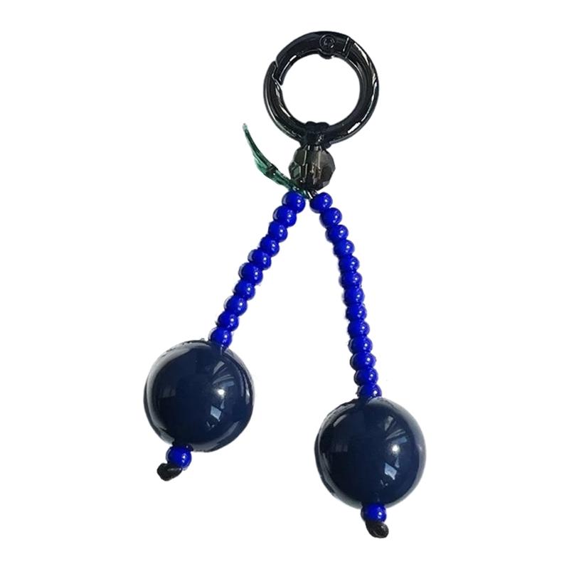 Exquisite Cherry Colorful Bead Keychain Decorative Pendant Suitable for Adding Fashionable Appeal to Daily Essential