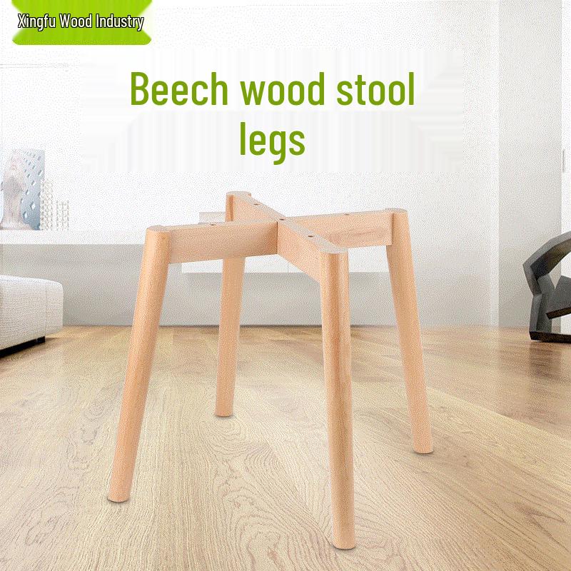 Sgabello da Bar e Gambe per Sedia in Legno di Faggio - Accessori per Mobili in Legno Massello per Fioriere