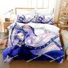 Zenitsu Agatsum Demon Slayer Bedding Sets Japan Anime Printed Bed Set Duvet Cover Pillowcase Linen Sheet Quilt Cover Full Size