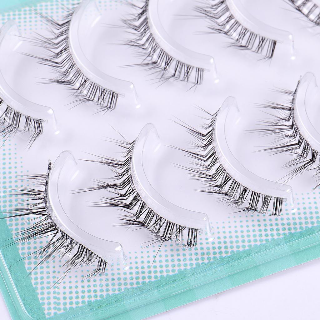 Transparent Terrier 5 Packs L-Shaped False Eyelashes Natural Comic Barbie Eyelashes Little Demon Eyelashes