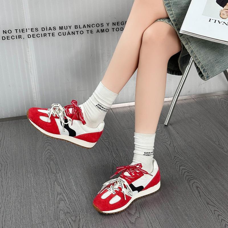 Thick bottom heightening female summer thin leather mesh breathable, light and wear-resistant retro color matching