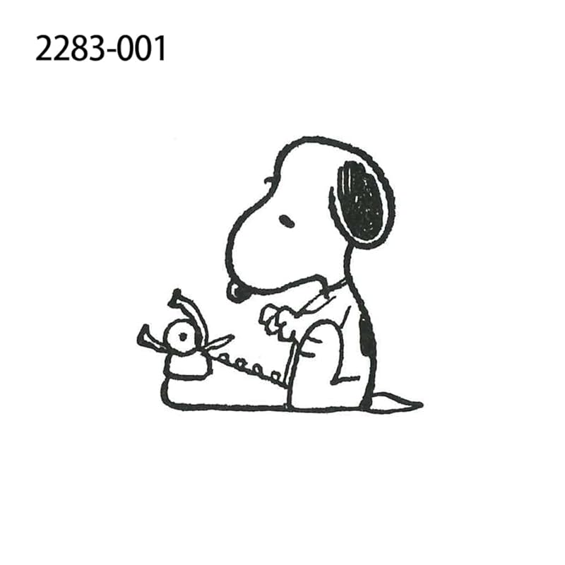 Children's Face Stamp Snoopy Wood Piece Snoopy Typewriter 2283-001