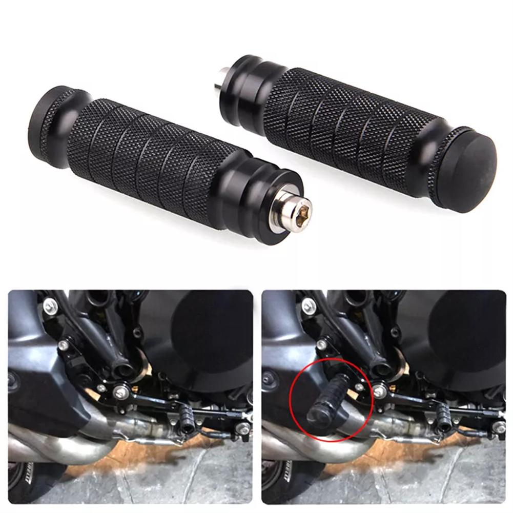 Fotstöd i aluminium baktill, halkfria fotpinnar, fotpinnar för motorcykel