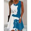 Sleeveless 3d Animal Printed Street Hip Hop Ladies Casual Dress
