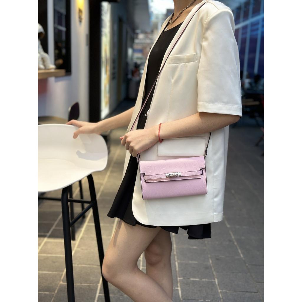 New Palm Pattern Kelly Bag Retro Messenger Bag Fashion Shoulder Bag Hand Wallet Mobile Phone Bag Women