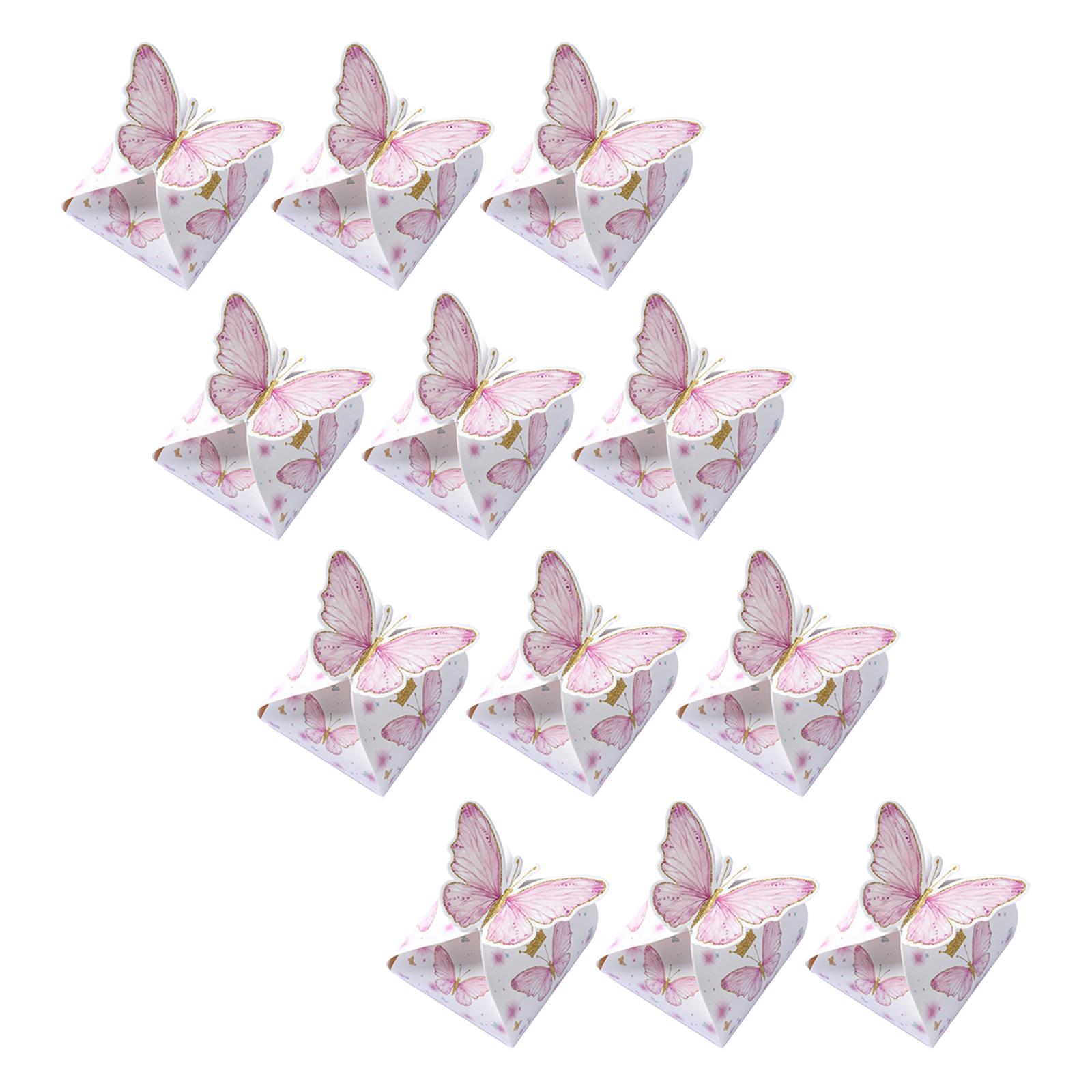 

12 Pieces Butterfly Favor Boxes Wedding Novelty Decor Practical Trendy Gift Boxes for Kitchen Home Baby Shower Parties Festivals розовый