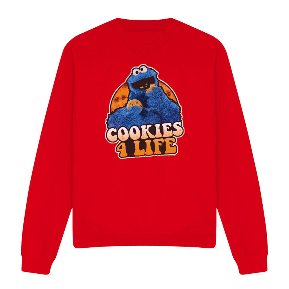 Sesame Street Unisex Adult Cookies 4 Life Sweatshirt