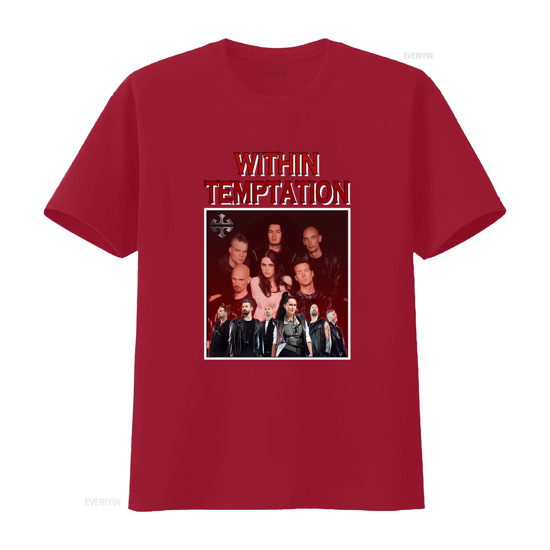 Within Temptation Металлическая Готическая Группа Винтажная Футболка Идеально для Дня Рождения Годовщины Тур Музыкальный Концерт 2021 винтажная Стиранная S