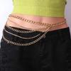 Rhinestone Inlaid Body Chain Multi Layer Design Rhinestone Belt Fashion Waist Chain  Party Wear