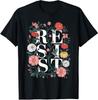 Retro Floral Bird Resist Cute Funny Design Unisex T-Shirt