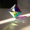 Crystal Prism Suncatcher for Window Hanging Ornament Faceted Crystal Prisms Pendant Rainbow Maker Prisms for Home Garden Decor Square Colorful