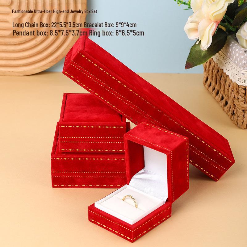 Elegant Velvet Jewelry Box for Rings, Pendants, Bracelets & Bangles