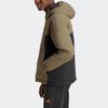 Adidas Color Block Zip-Up Hooded Cotton Jacket Men Jackets Layered-Olive-Green HM2264